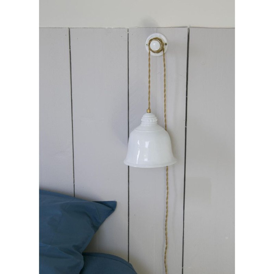 Luminaires Trudeau | Baladeuse En Porcelaine Blanche Angkor