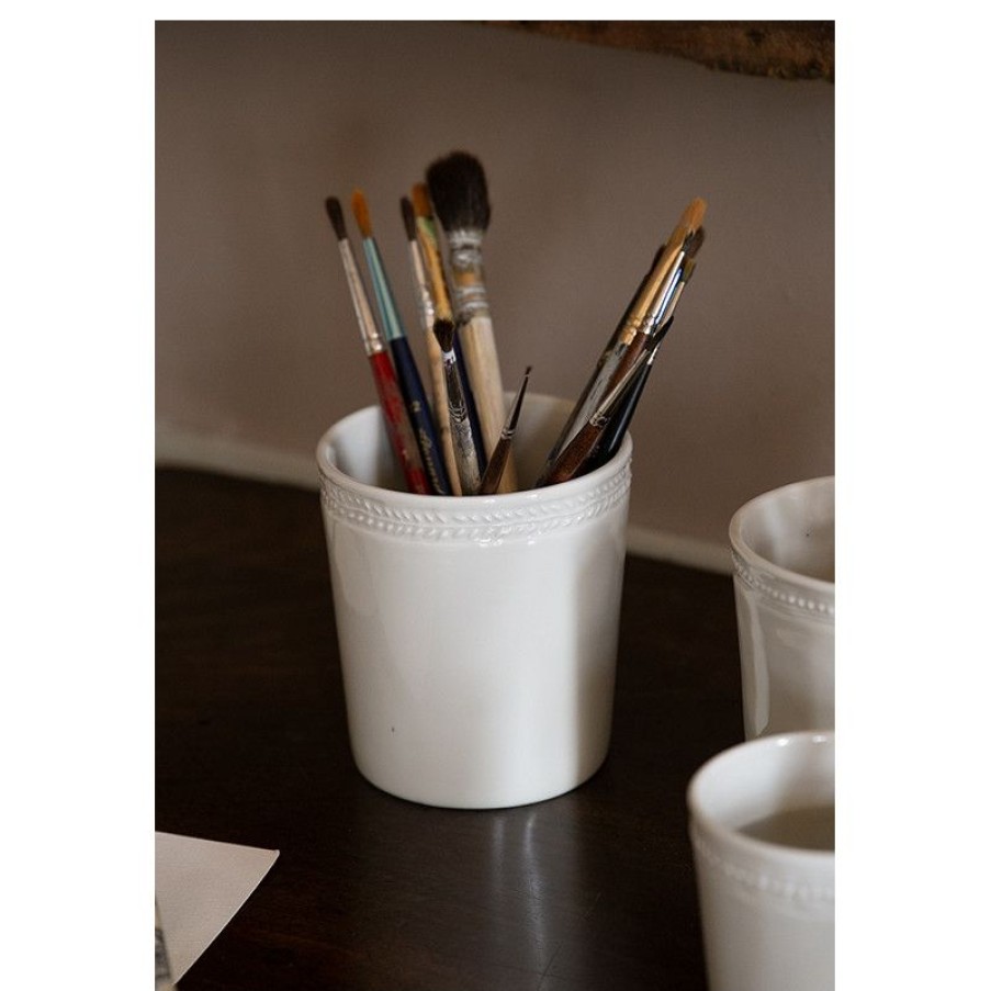 Arts De La Table Trudeau | Timbale A Latte Empire En Porcelaine Blanche