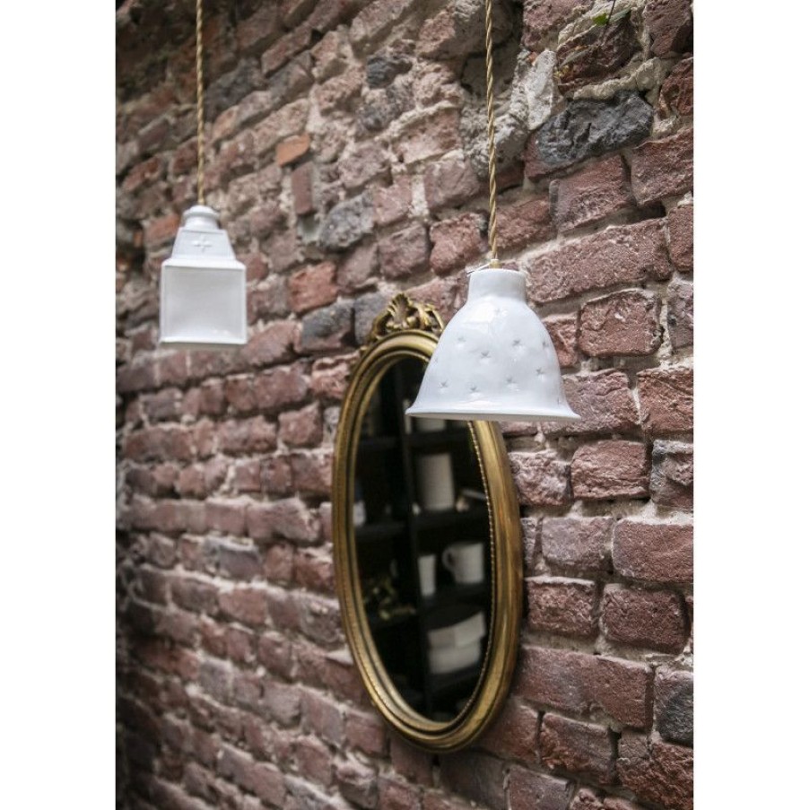 Luminaires Trudeau | Baladeuse En Porcelaine Blanche Nuit Etoilee