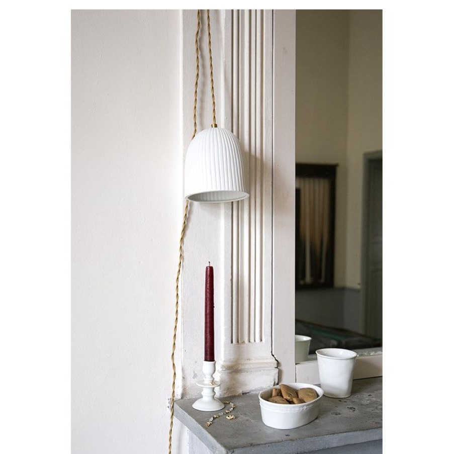 Luminaires Trudeau | Baladeuse En Porcelaine Blanche Corinthe