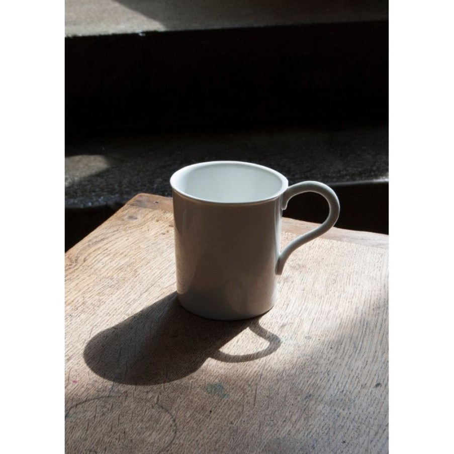 Arts De La Table Trudeau | Mug A The Droit Avec Anse Simpie En Porcelaine Blanche