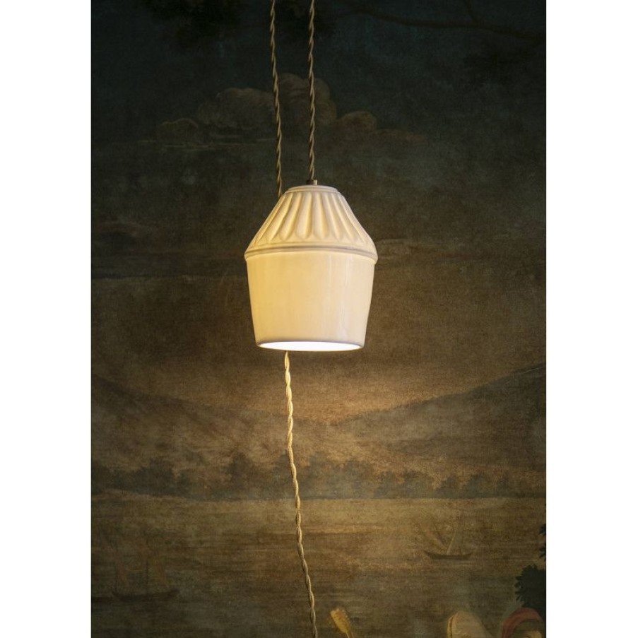 Luminaires Trudeau | Baladeuse En Porcelaine Blanche Siam