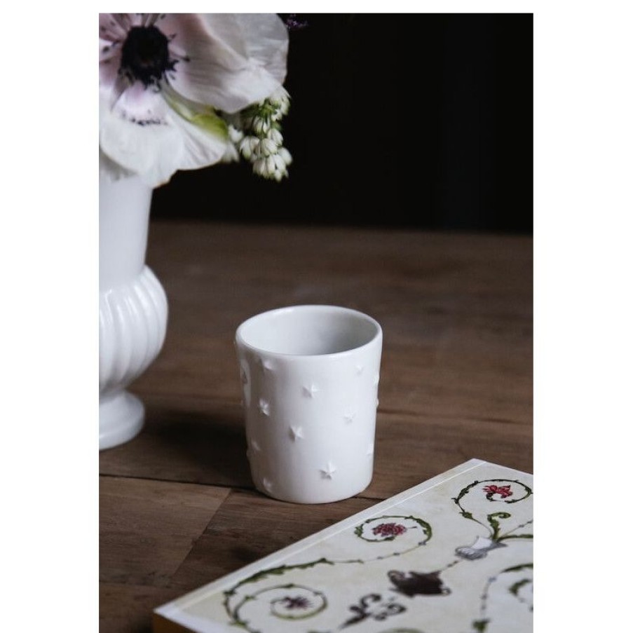 Arts De La Table Trudeau | Timbale A Cafe Ciel Etoile En Porcelaine Blanche