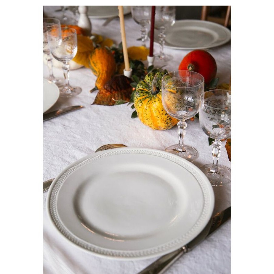 Arts De La Table Trudeau | Assiette A Diner Empire En Porcelaine Blanche