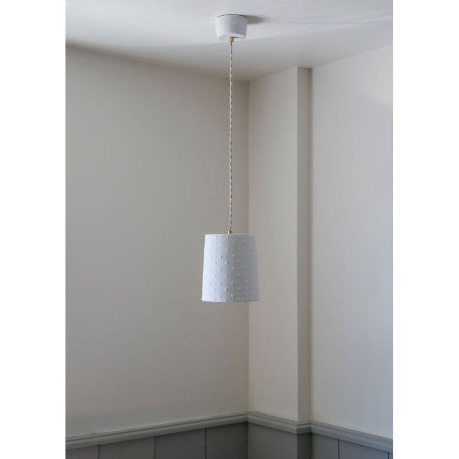 Luminaires Trudeau | Cache Domino Droit En Porcelaine Blanche