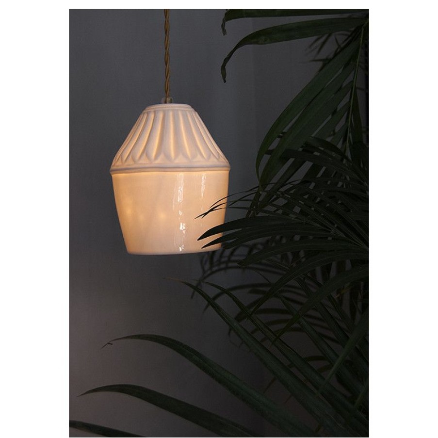 Luminaires Trudeau | Suspension En Porcelaine Blanche Siam