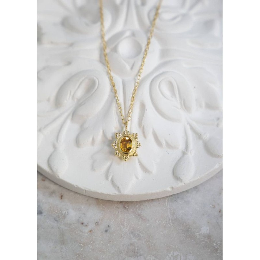 Bijoux Trudeau | Collier En Vermeil Et Citrine Helios