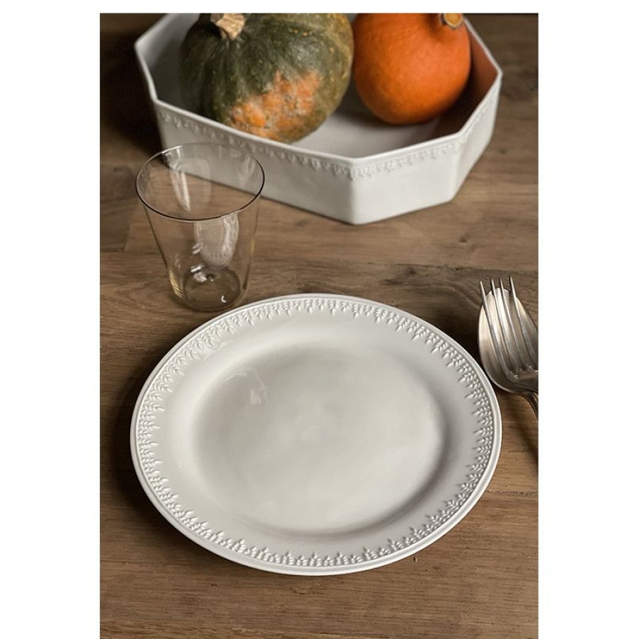 Arts De La Table Trudeau | Assiette A Dessert Demeter En Porcelaine Blanche