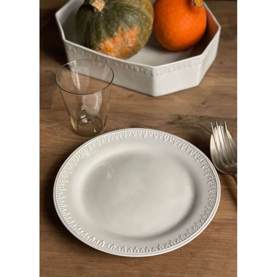 Arts De La Table Trudeau | Assiette A Diner Demeter En Porcelaine Blanche