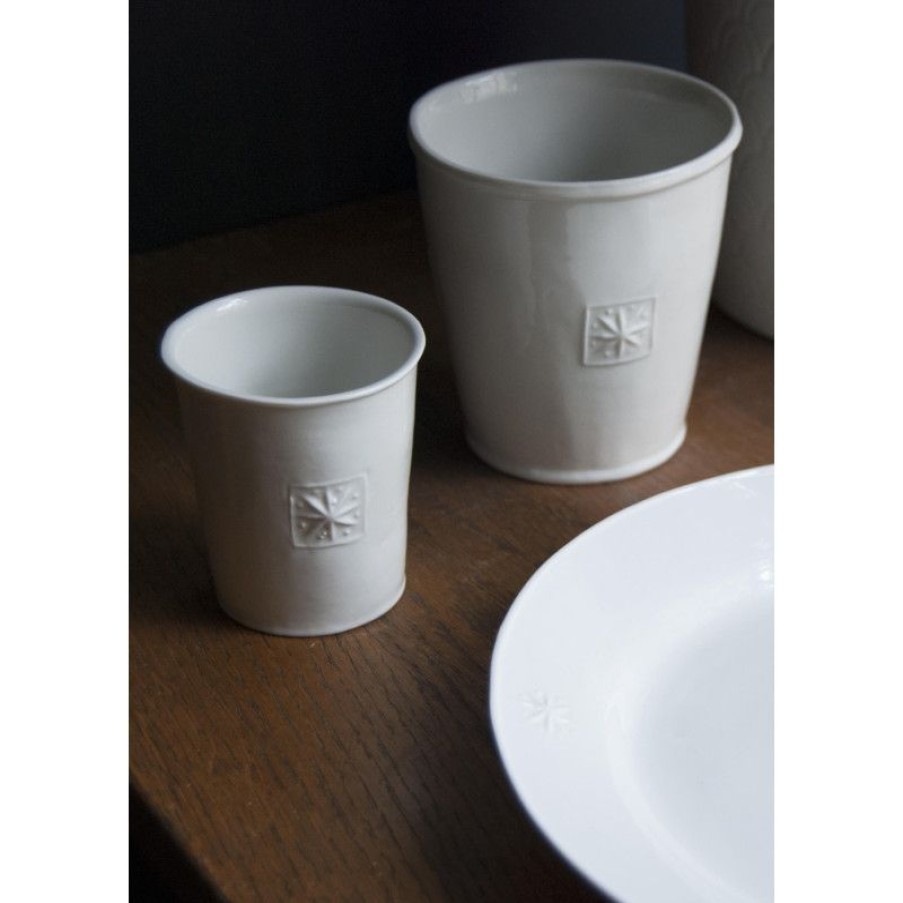 Arts De La Table Trudeau | Timbale A Cafe Etoile En Porcelaine Blanche