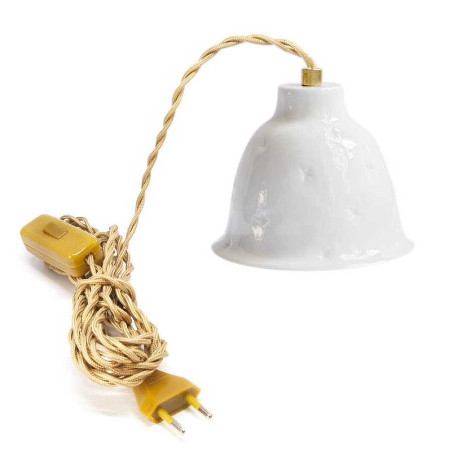 Luminaires Trudeau | Baladeuse En Porcelaine Blanche Nuit Etoilee Mini