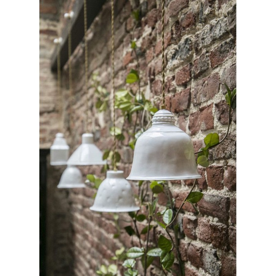 Luminaires Trudeau | Suspension En Porcelaine Blanche Angkor