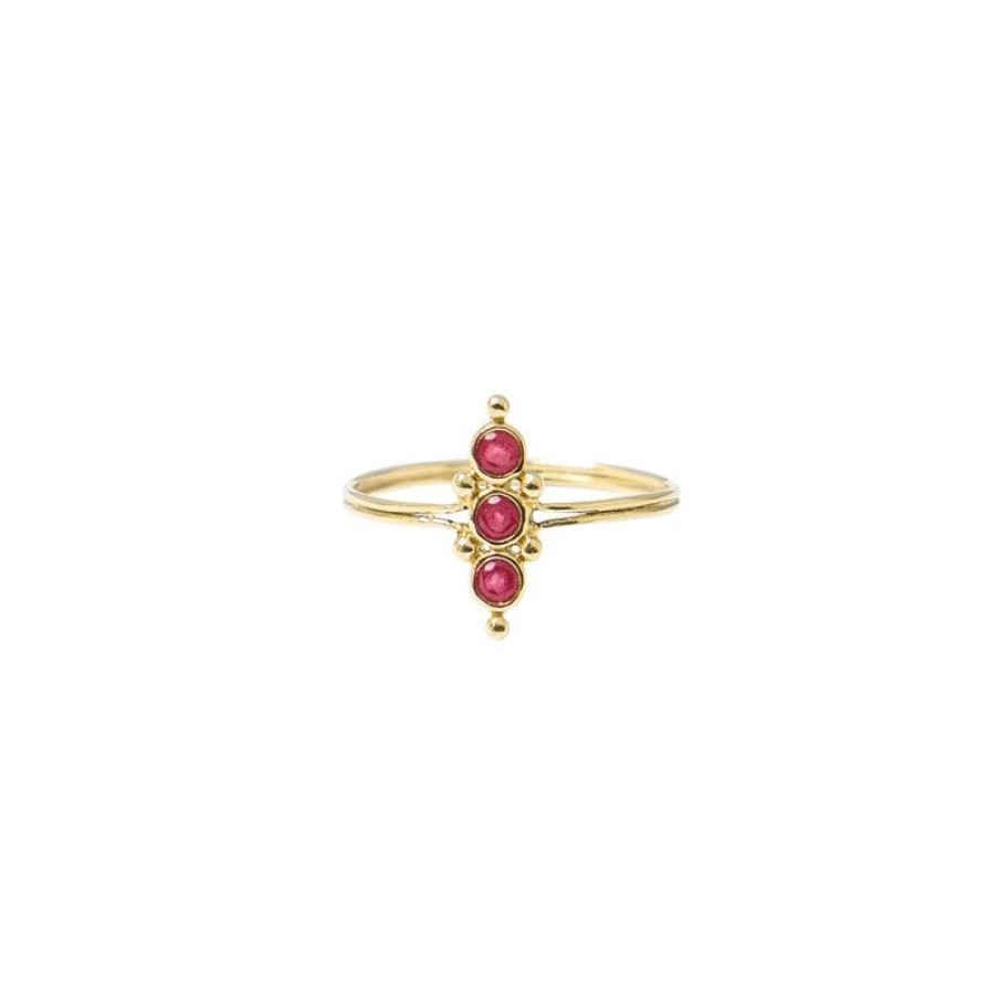 Bijoux Trudeau | Bague En Or Et Rubis Mahaut