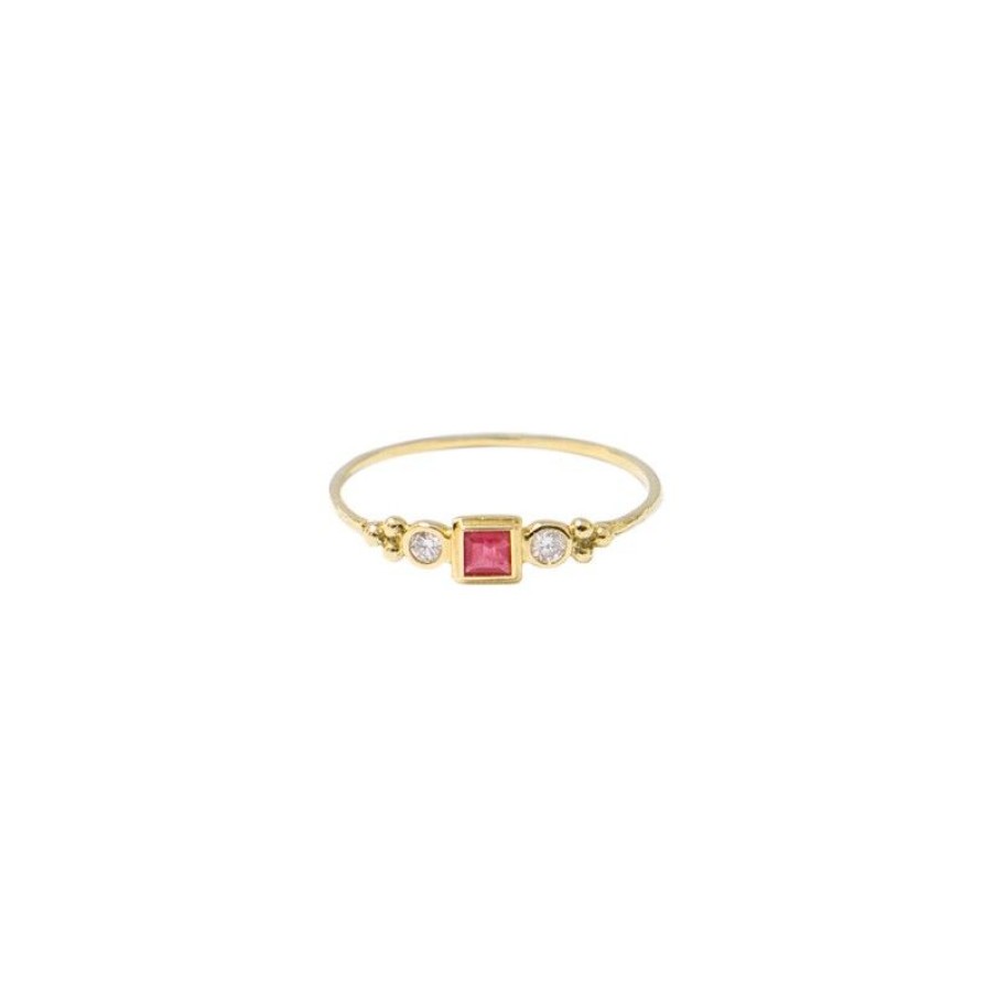 Bijoux Trudeau | Bague En Or, Diamants Et Rubis Yseult