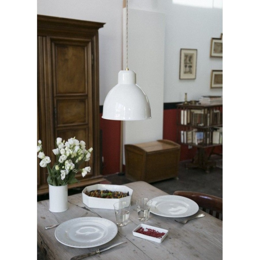 Luminaires Trudeau | Grande Suspension En Porcelaine Paulette