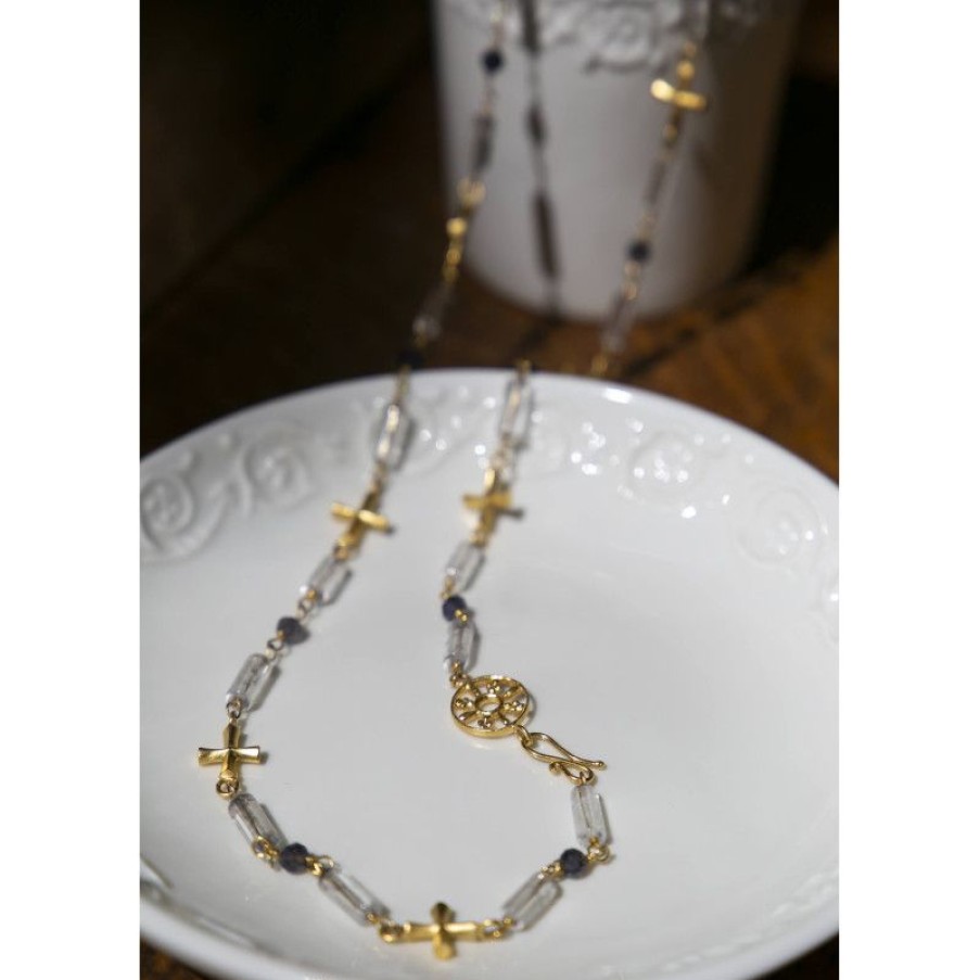 Bijoux Trudeau | Collier En Vermeil Et Cristal De Roche Hestia