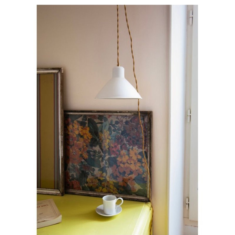 Luminaires Trudeau | Baladeuse En Porcelaine Blanche Charlie